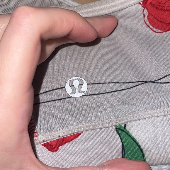 Lululemon Floral Grey Spellout Pull on Sports Bra - Picture 4 of 4